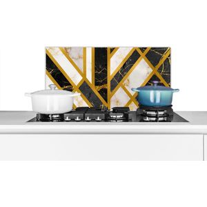 Spatscherm keuken 70x30 cm - Kookplaat achterwand Marmer - Luxe - Design - Muurbeschermer - Spatwand fornuis - Hoogwaardig aluminium