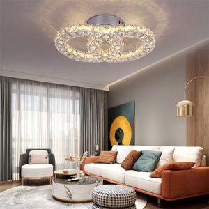 LuxiLamps - Kristallen Gangpad Lamp - Crystal Led Lamp - Moderne lamp - 40 cm -LED Plafondlamp - Plafonniere