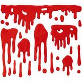 Horror raamstickers bloed 25 x 25 cm - Halloween feest decoratie - Horror stickers