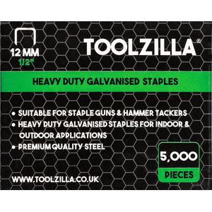 Toolzilla® Nietjes Nietpistool, Stevig, Verzinkt, 12 mm, 5.000 Stuks