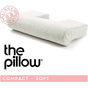 The Pillow Compact Zacht - Orthopedisch kussen Soft Latex - Hoofdkussen voor Nekklachten - Kussen voor Nek inclusief Velours Kussensloop - 54x31x14cm