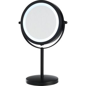 DAY Make-up spiegel met verlichting - LED - 360° draaibaar - Dubbelzijdig - 5x vergroting - Scheerspiegel