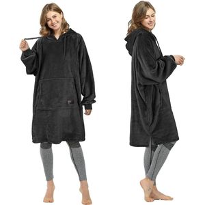 Hoodiedeken, Sherpa Extra Grote Fleecehoodie, / ochtendjas, Comfort Badjas voor dames en heren, wollig, Winter deken - Fleece dekentje - Hoodie Blanket