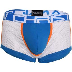 Andrew Christian SHOW-IT® Sports Mesh Boxer Elect Blue/White - MAAT S - Heren Ondergoed - Boxershort voor Man - Mannen Boxershort
