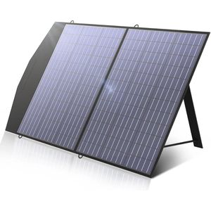 Zonnepaneel - Draagbaar - Waterdicht - Opvouwbaar zonnepaneel - voor Camping RV Tuin Dak - Polykristallijn Silicium - 18V - 100W - Zwart