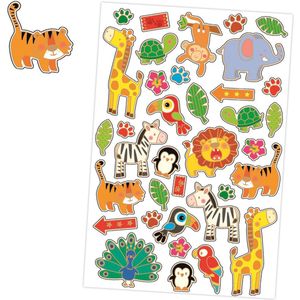Stickervel Dieren met Goudfolie - Luxe Stickers - Dieren Stickers - Stickervel Kind - Stickers voor Kind - Knutselen Kind