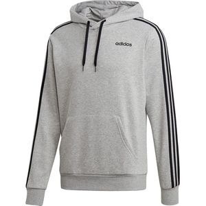 adidas Essentials 3S Po Ft Heren Trui - Medium Grey Heather/Black - Maat 2XL