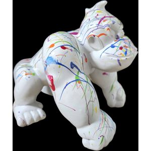 donkey kong - aap - decoratief figuur - wit - verfspatters