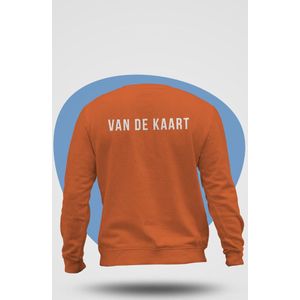 Koningsdag! Sweater Oranje | wit | Van de Kaart | M