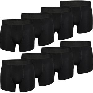 Phil & Co Zwarte Boxershorts Heren Multipack 8-Pack Zwart - Maat M | Onderbroek