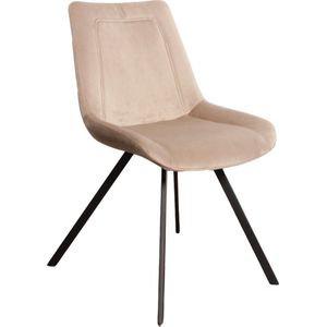 Lucy’s Living Luxe Eetkamerstoel RAY Grijs – ø 48x59x83 cm – hotel chique - binnen – meubilair – meubels – stoelen – wonen – interieur