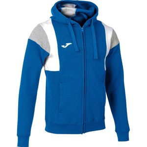 Joma Confort III Sweater Met Kap Heren - Royal / Wit / Lichtgrijs Gemeleerd | Maat: 2XL