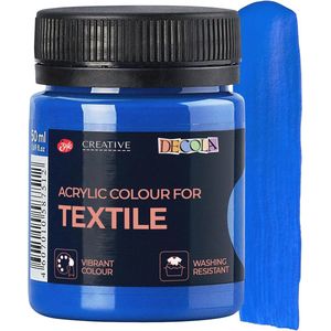 Klassieke Blauwe Textielverf 50ml - Hoog Pigment voor Creatieve Projecten