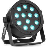 LED par - BeamZ SlimPar37 - DMX LED discolamp met 12 LED's van 4W - RGBW - Incl. afstandsbediening