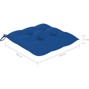 vidaXL - Tuinstoelen - met - tafeltje - en - kussens - massief - acaciahout