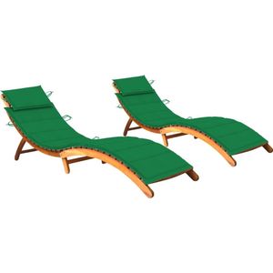 The Living Store Houten Ligbed - Terras- en Tuinmeubelen - 184 x 55 x 64 cm - Massief Acaciahout