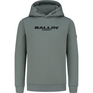 Ballin Amsterdam - Jongens Slim fit Sweaters Hoodie LS - Army Green - Maat 6