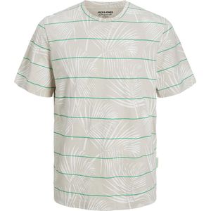 Jack & Jones T-shirt Jorpalma Aop Stripe Tee Ss Crew Nec 12235191 Bright White Mannen Maat - M