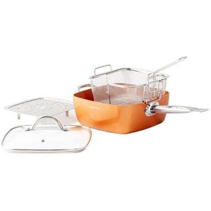 Mischler Cook Stoompan/Frituurpan - 24 cm - 5,4 L - Koper