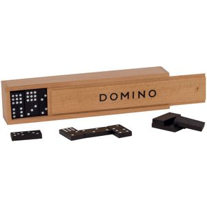 Goki Domino - Klassiek Dominospel met 55 Stenen in Houten Doosje
