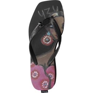 Uzurii Beach Printed Claudia Mid Heel - Zwart