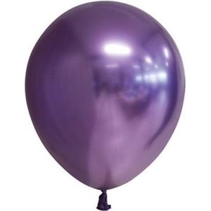 Paarse ballonnen chroom 13cm | 100 stuks