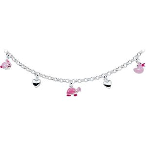 YO&NO - Ketting - Zilver - Jasseron - Hart - Dieren - 3,0mm - 38cm - Kinderen - Zilver 925