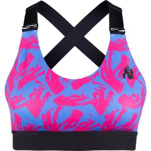 Gorilla Wear - Colby Sportbeha - Blauw/Roze - XL