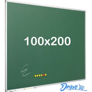 Krijtbord PRO - Magnetisch - Schoolbord - Eenvoudige montage - Geëmailleerd staal - Groen - 100x200cm