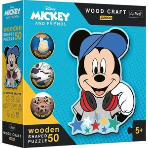 Trefl - Puzzles - ""Wood Craft Junior"" - In the Mickey's world / Disney Mickey Mouse and Friends_FSC Mix 70%
