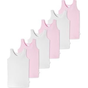 Schiesser Meisjes onderhemd 6 pack Kids Girls 95/5 Organic Cotton