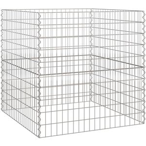 vidaXL - Tuincomposteerder - 100x100x100 - cm - Gegalvaniseerd - Staal - Vierkant