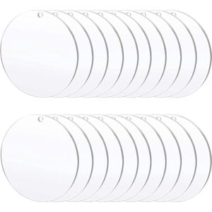 Ronde Acrylschijf Heldere- Acrylplaat Acrylring Taarten Productvertoning Bruilofts- Feestborden(10 cm) 20 Stuks.