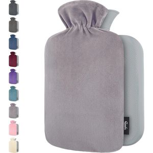 Warmwaterkruik met Fleece Hoes - 1.8L Kruik voor Pijnverlichting van Rug, Buik, Nek en Schouders - Gemaakt voor Comfort