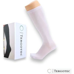 Tergotec compressiekousen maat XXL (45-47) **BEST QUALITY** wit / steunkousen / Compression socks – Elastisch - zwart / Werksokken / Sportsokken / Heren/Dames/Unisex – Running socks / gesloten / werksokken heren