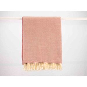 McNutt – Supersoft Merino Lamswollen Plaid – Visgraat Oud Roze