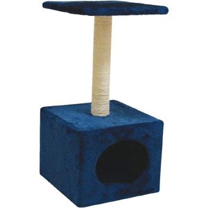 Kattenkrabber 30 x 30 x 60 cm blauw - Hamburgse Design - Huisdierbenodigdheden