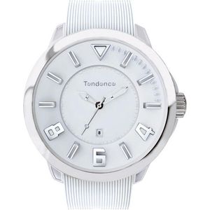 Tendence Round Gulliver Sport 3H White/Silver horloge TT530005
