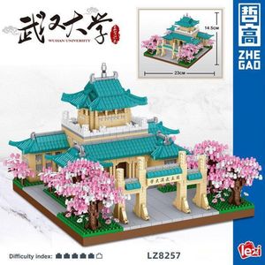 Lezi Universiteit van Wuhan - Nanoblocks / miniblocks - Bouwset / 3D puzzel - 3105 bouwsteentjes - Lezi LZ8257