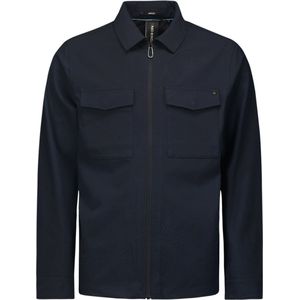 No Excess Mannen Overshirt Met Ritssluiting Nacht Blauw L