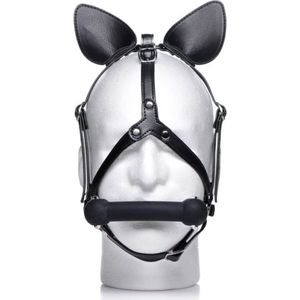 Dark Horse Pony Head Harness with Silicone Bit - Black