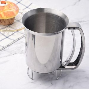 Universele Pannenkoekschenker van Roestvrij Staal - Handheld Pannenkoekenbeslagdispenser voor Bakken - Ideaal voor Kinderen en Muffins