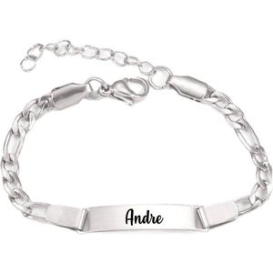 Baby/Kinder Armbandje Met Naam | Zilver | RVS | Andre