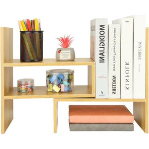 Houten boekenkast, verstelbare staande plank, boekenkast, verstelbaar opbergsysteem, houten boekenhouder voor plank, kantoor, woonkamer