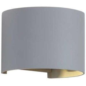 Applique Murale Grise LED 6W IP54 Arrondie - Blanc Chaud 2300K - 3500K