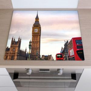Inductiebeschermer The Big Ben in London | 81.2 x 52 cm | Keukendecoratie | Bescherm mat | Inductie afdekplaat