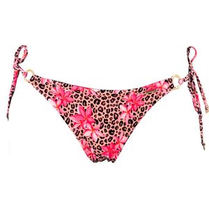 Untouched - Bikini bottom S Leopard Flower - Beachwear - Bikini broekje dames - Bikini dames - Strandkleding