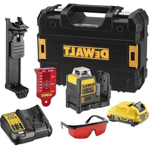 2x 360 ° laserdiode rood 635 Nm laserklasse 2 laser zichtbaarheid tot 20 m incl. 1x 108 volt batterij lader muurbevestiging doelbord laserglazen en draagtas - Meerkleurig