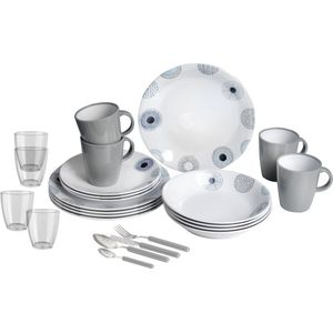 Brunner all inclusive bestekset 36 stuks, wit/blauw 2022