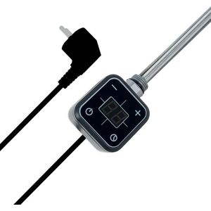 Radiatorconnect elektrisch verwarmingselement met digitale schakelaar 800 Watt - Zwart.